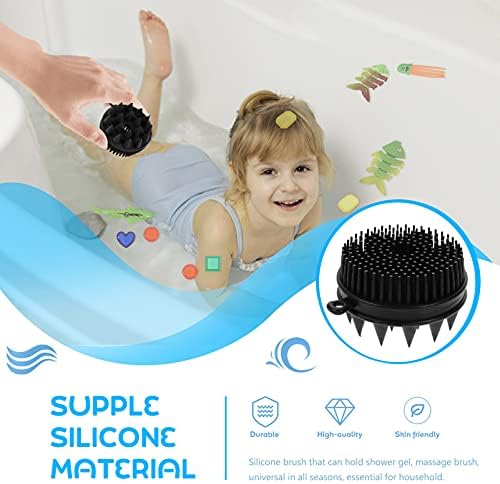 3pcs kupatila za kupanje Djevotvorna funkcija za bebe Masager Vlasište za glavu na glavi na glavi Loofah