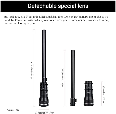 AstrHori 28mm F13 2x Macro sonda sočiva Full Frame specijalna sočiva ugrađena prstenasta lampa za Nikon