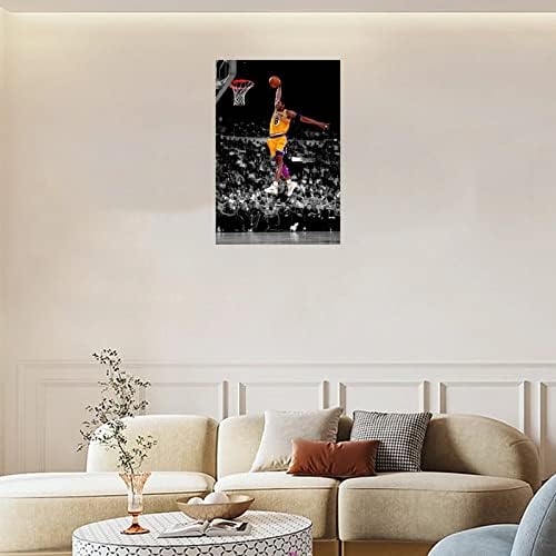 TETARI 12x18inch Neuramni stil košarkaški sportovi Kobe Bryant poster Legenda zvijezda potpisan Art Poster