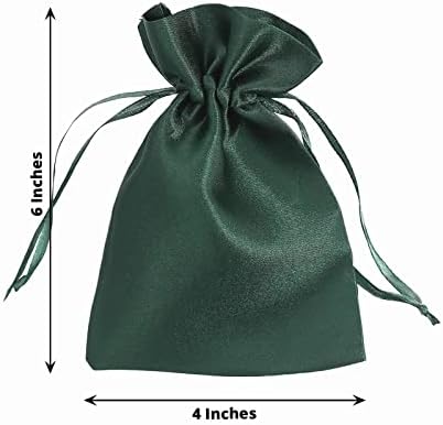 Balsa Circle 60 kom 4x6-inčni lovac zelene satenske vreće za crtanje - svadbena zabava favorizira nakit torbe