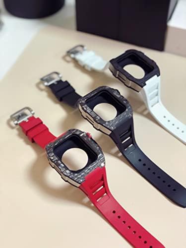 Cyue New Modifikacijski komplet za Apple Watch seriju 8 45mm metalna futrola + silikonska traka za iWatch