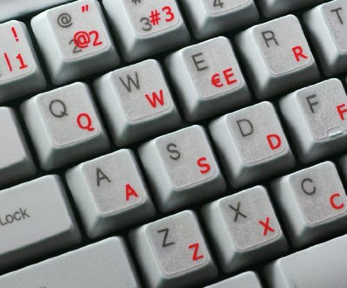 4keyboard španjolski tastatura izgled sa crvenim slovima prozirne pozadine za radnu površinu,