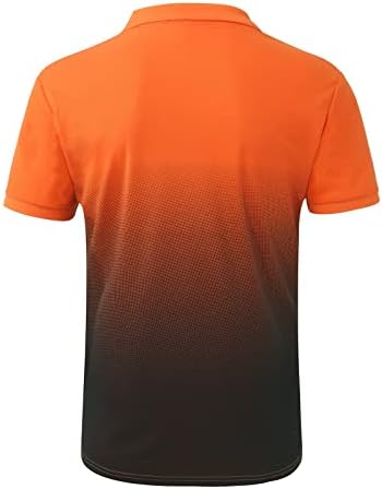 WENKOMG1 muški kratki rukavi gradijent Tops dugmad na dolje majica Casual Sport Henley majice 2022