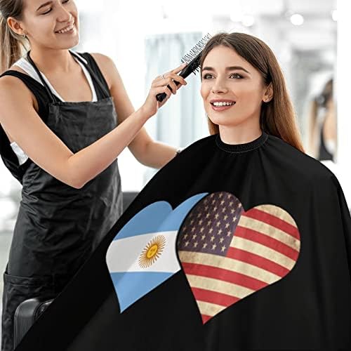 Argentina Zastava i USA zastava BRBER BRBER rezanje kose Cape vodootporni ogrtač za šišanje