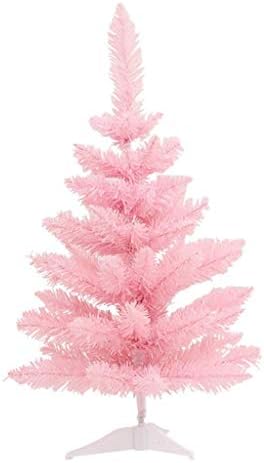 Zyzmh ružičasto božićno drvce mini božićno staberk umjetno božićno drvce za stol i stolove