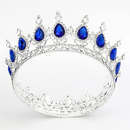 Bmirth Queen svadbene vjenčane krune i tijare princeza Kristalna kruna barokna nevjesta vještačka tijara za žene
