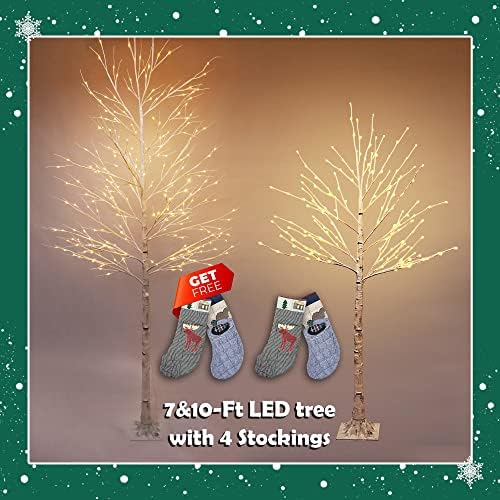 Prethit LED svjetlosno božićno drvce, kombinacija visine od 10 ft sa 240 sijalica i 7 ft visine sa 160