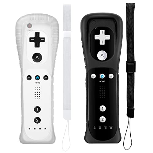 Wii kontroler 2 Pack, Wii daljinski kontroler kompatibilan sa Nintendo Wii i Wii U, Wii kontroler sa silikonskom