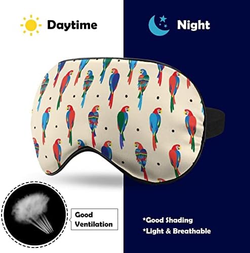 Šareni parrot mekano maska ​​za oči efektivne maske za spavanje za spavanje Udobnost za povezivanje sa elastičnim