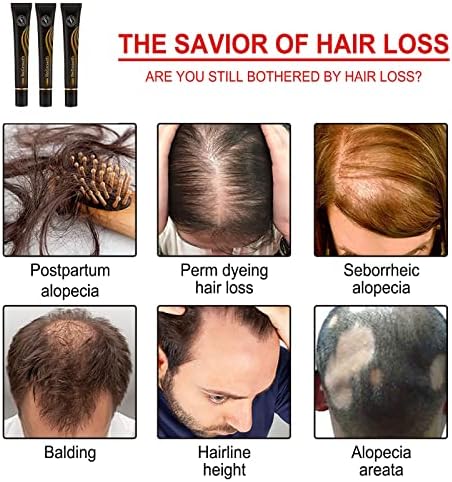 MQSHUHENMY Hair Care Anti Stripping Liquid svih tipova kose, Regrowth Organic Hair Serum Roller Set, Triple