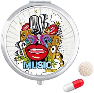 Graffiti Street Šarena Usta Stereo Futrola Za Pilule Džepna Kutija Za Odlaganje Lijekova