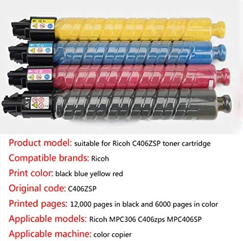 C406zsp Toner kertridž kompatibilan sa Ricoh MPC306 C406zps MPC406SP kertridžom za kopir u boji, 4 boje,