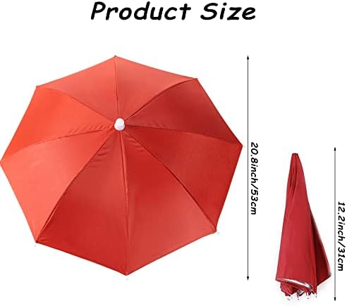 6 pakovanje kišobran šešir kiše za djecu za djecu za odrasle žene, šareni kišobran šešir kišne kišobrane