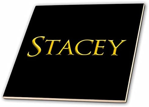 3drose Stacey poznati čovjek ime u SAD-u. Žuta na crnom talismanu-pločicama