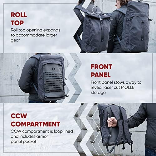 Vertx Ardennes Mens Tactical ruksak Medijum Molle Laptop Runcsack za putovanja, Rad, Outdoor komunalna torba,