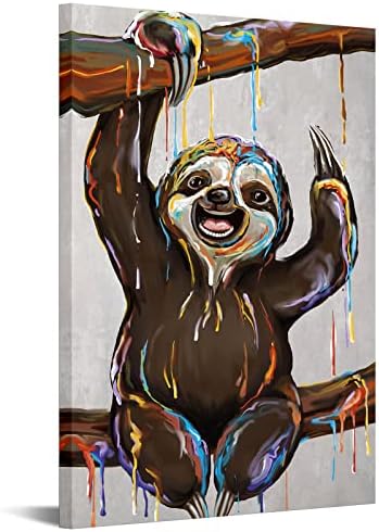 YeiLnm lijenost platno zid Art Funny životinja slika Print za djecu soba dekor slatka lijenost na grani slika