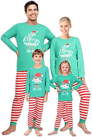 Jobakids Božićna porodica koja odgovara pidžamim set za porodičnu kupu za odmor