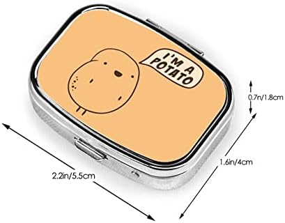 Ja sam mini kutija za pilule od krompira, metalni Organizator za medicinu, pogodan za putovanja,