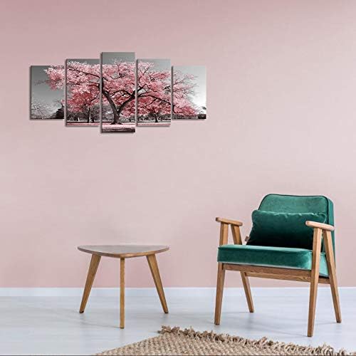 Vizuelni umjetnički dekor slike spavaće sobe siva Pink Tree Canvas zidna Umjetnost jesen jesen priroda Mrtva priroda