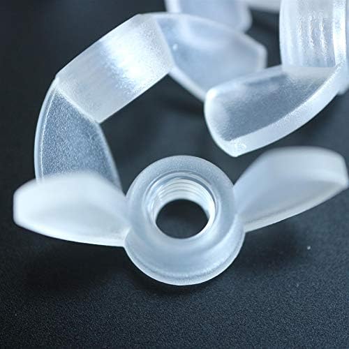 Pakovanje od 20 prozirnih prozirnih plastičnih akrila M6 leptir, krilne matice-akrilne plastične vijke,