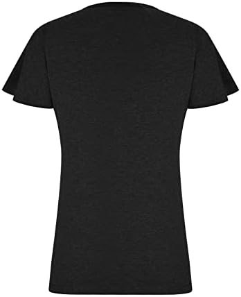Ženske Kratke Rukave T-Shirt Modni Jednobojni Dressy Casual Tees Majice Srce Ovratnik Bluza Bluza Tunike