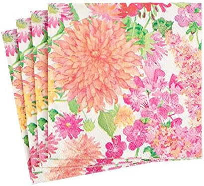 Caspari Ljeto cvjeta papir za ručnike za goste - Četiri paketa od 15