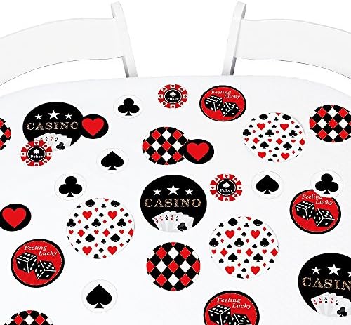 Velika tačka sreće Las Vegas - Casino Party Giant Circle Confetti - Party ukrasi - Veliki Confetti