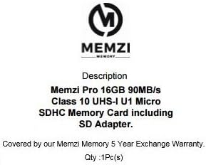 MEMZI PRO 16GB Klasa 10 90MB / s Micro SDHC memorijska kartica sa SD adapterom za Omkm 4k 16PM