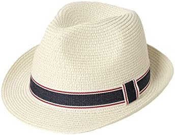 Tialarts slamnati Fedora šešir za sunce za muškarce žene kratki obod ljetna plaža na otvorenom Kubanski