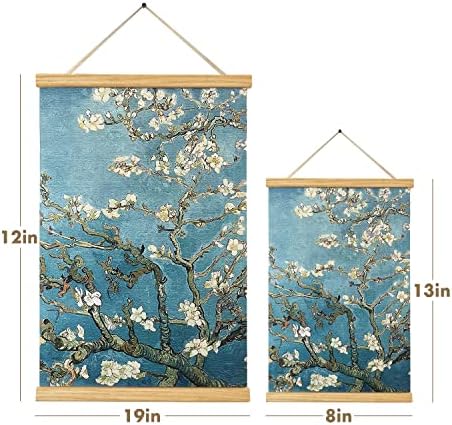 THVANART Van Gogh canvas Wall Art posteri i grafike badem Blossom uokvireni hrastovo drvo