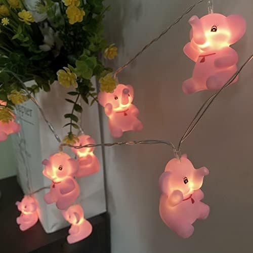 Elephant string Lights Plastic Animal Fairy Lights viseći vijenac na baterije noćno svjetlo za vjenčanje