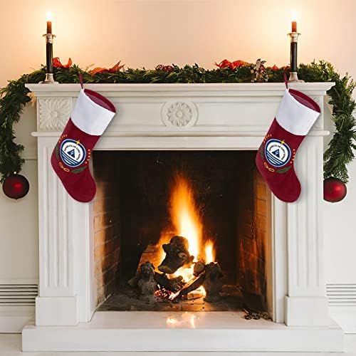 Grb Cape Verde Božićne čarape Klasični viseći ukrasi Bijela manžetna bombonska torba za ukrase obiteljskih praznika