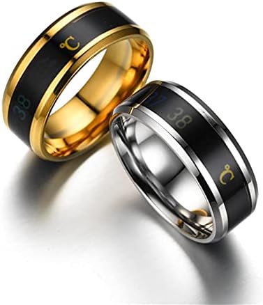 Ženska prstena modne temperature Par prsten za muškarce od nehrđajućeg čelika titanijum pametna