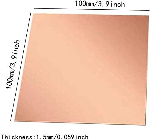 Yiwango bakar lim ljubičasta bakar ploča 6 različitih veličina debeli 1. 5mm za, zanati, ručno rađeni