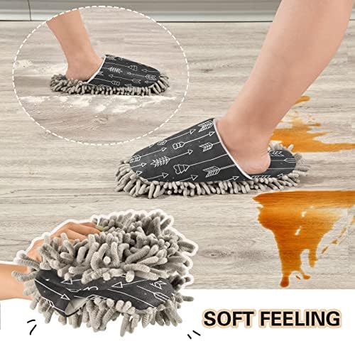 Xigua papuče za čišćenje od mikrovlakana Cute Arrows Crne perive cipele za cipele papuče za muškarce
