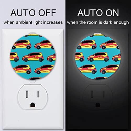 2 paket Plug-in Nightlight LED Night Light Cartoon cartones uzorak sa senzorom od sumraka do zore za dečiju sobu,