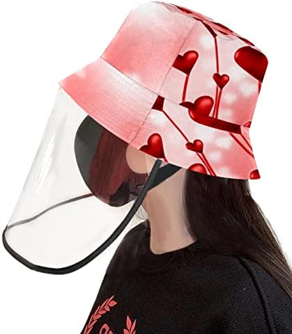 Zaštitni šešir za odrasle sa štitom za lice, ribarsku šeširu protiv sunčane kape, valentinov