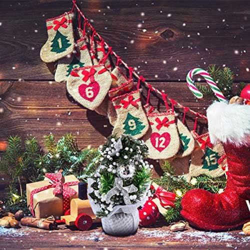 Anoily 2pcs mini božićno drvce za zanat, minijaturna božićna drvca za stolni ukras za dom i ured,