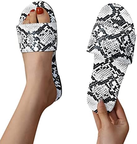 Ženske papuče Ljetne casual sandale za žene Dame Fashion Solid Leopard Print ravne papuče Sandale Casual Cipes