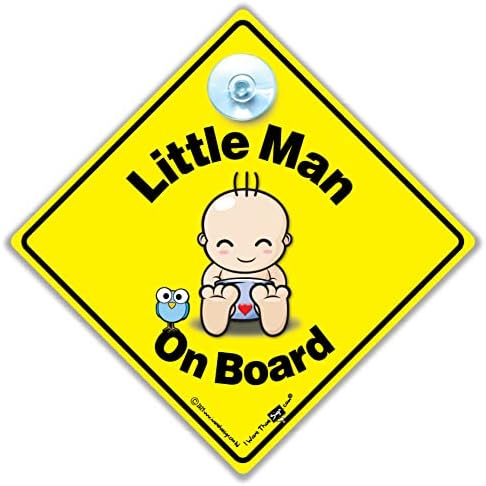 Mali čovjek na brodu Auto znak, beba na brodu znak, unuče na brodu, savjetodavna usisna čaša znak prozora automobila