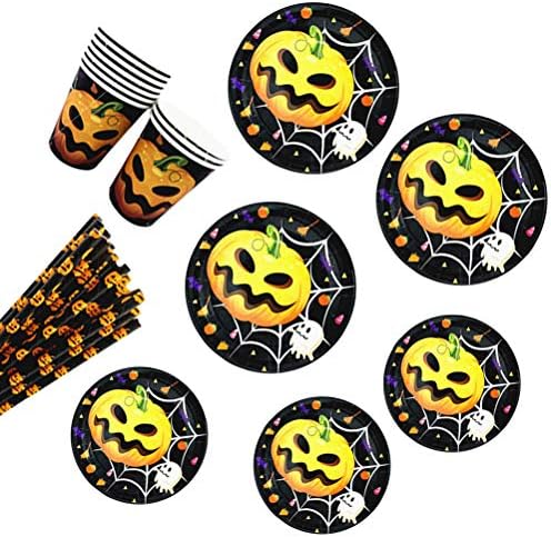 KESYOO 1 set 40 kom Halloween Theme Party Dekoracija za ukrašavanje papirskog čaša za ladicu slame Halloween