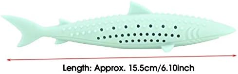 Fegoclt Silikonske mačke žvakačke igračke PET Catnip Molarni zubi Čišćenje simulacije ribljeg oblika obuke