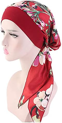 Ženska Hemo kapa s kapuljačom s rastezljivim printom cvijeća Turban šešir labava udobna pokrivala za glavu duge