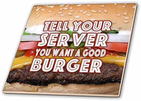3drose slika reči recite svom serveru da želite dobar hamburger-pločice