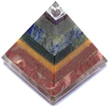 Jet čakra je vezan draginski piramid cca. 1.5 Elementi zemlje Reiki Simbol pentacle dragulja za