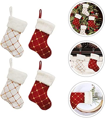 KESYOO 4pcs Božić pribor za jelo torbe divan Božić drvo čarape privjesci Candy poklon torbe za Božić dekor