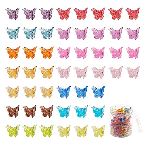 50 pakovanja leptir kopče za kosu u raznim bojama, prelepe Mini Butterfly hair Clips Hair Accessories za žene