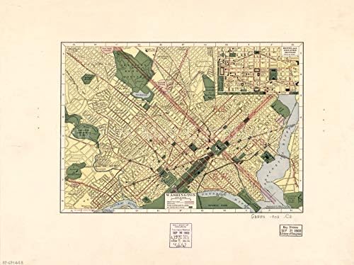 1903 karta / Washington| Central business Districts|District of Columbia|Washington|Washi