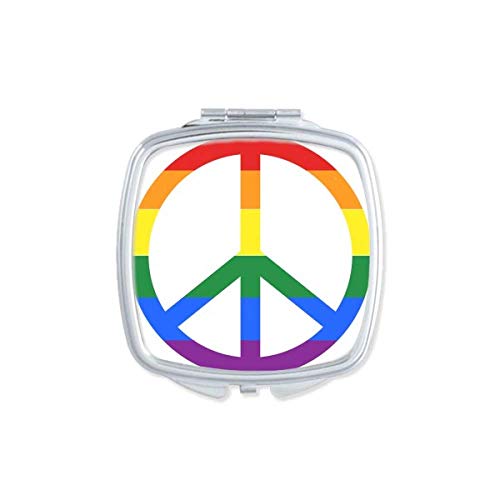 Rainbow Gay Anti war LGBT ogledalo prijenosni kompaktni džepni šminka dvostrano staklo