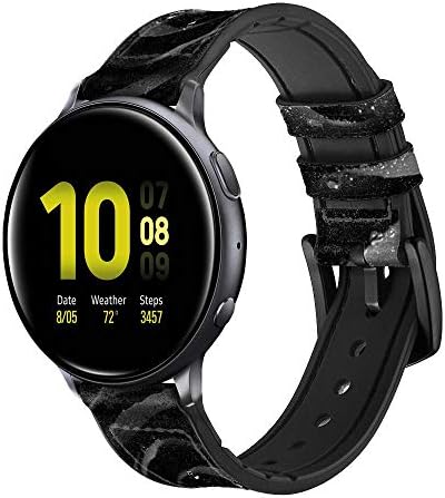 CA0182 Crna ruža kožna i silikonska pametna traka za sat za Samsung Galaxy Watch Watch3, Gear S3 Modeli General